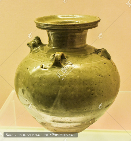 黄釉鸡首壶