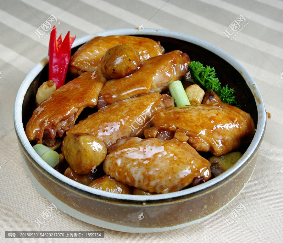 鲜菇鸡翅钵