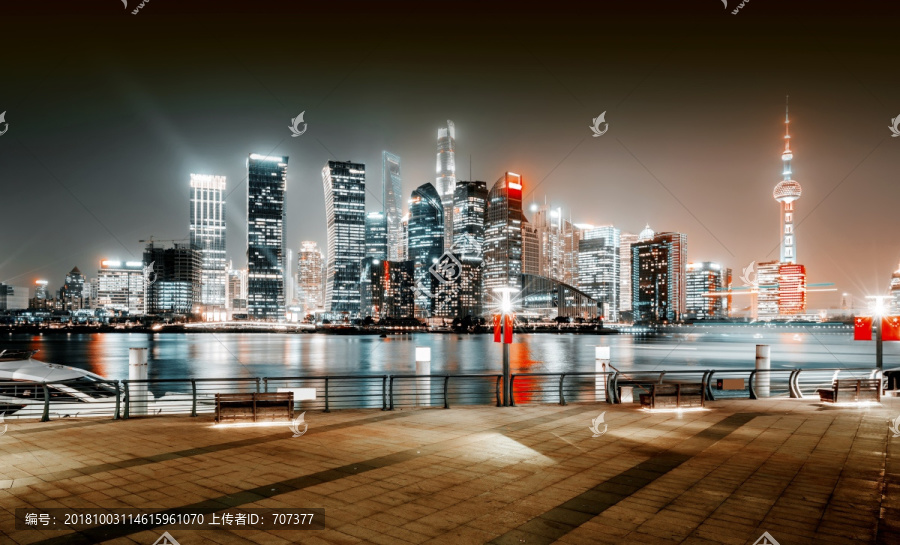 上海现代城市夜景