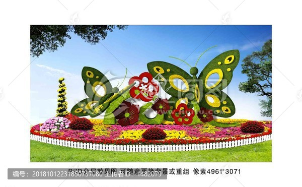 菊花展设计之蝶恋花