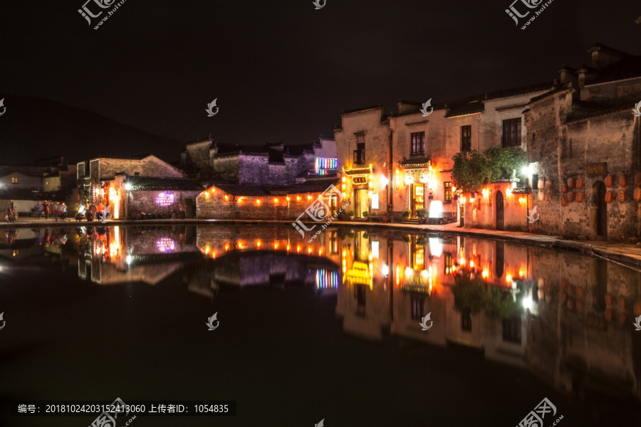 宏村月沼夜景