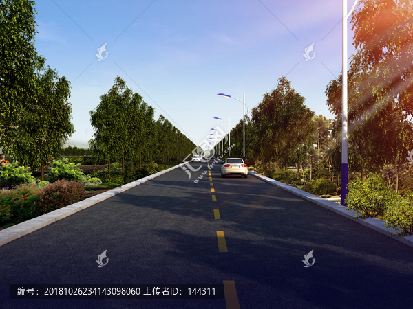路灯效果图