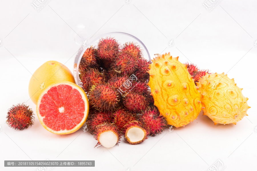 热带水果红毛丹西柚