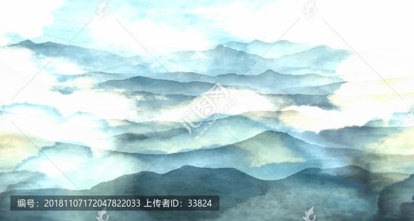 水墨山水未分层