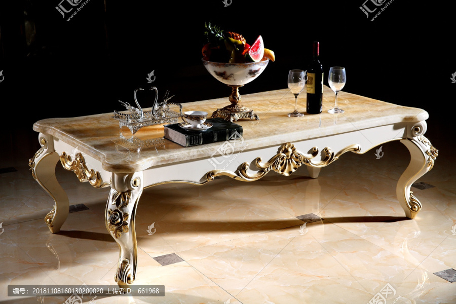 法式系列象牙白餐桌