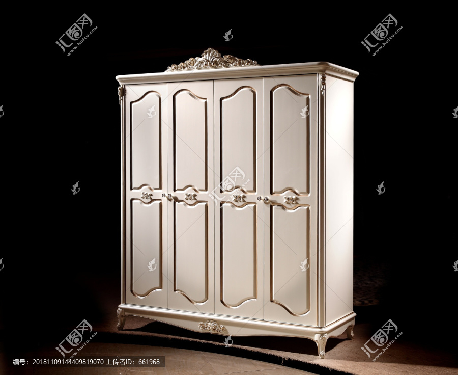 法式系列象牙白衣柜