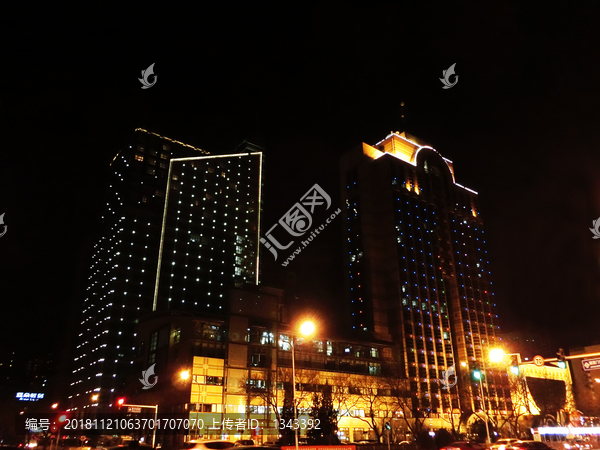 北京市新闻出版广电局大厦夜景