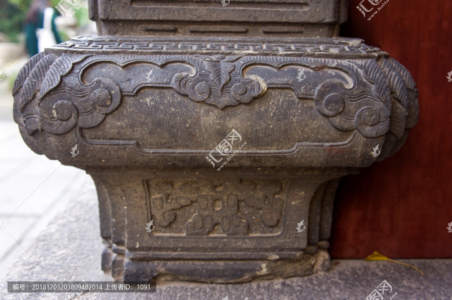中式雕塑门柱石柱头