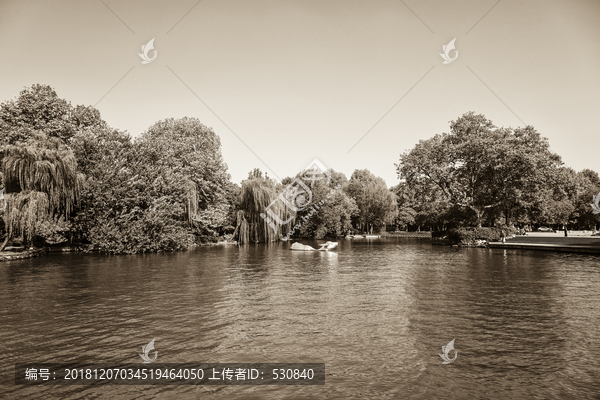 杭州西湖黑白照片