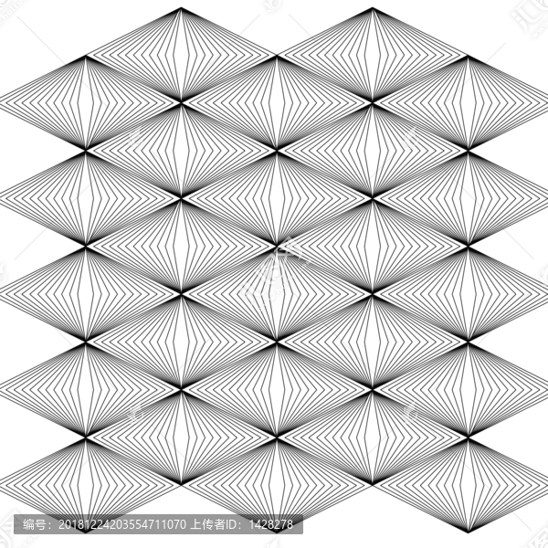 黑白连续图案矢量图2