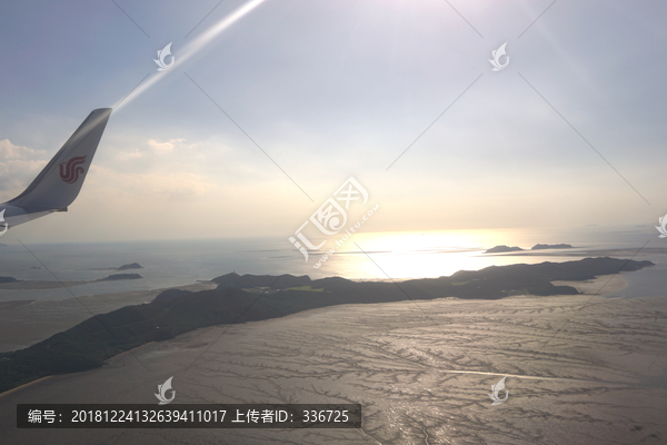 航拍韩国仁川沿海地区