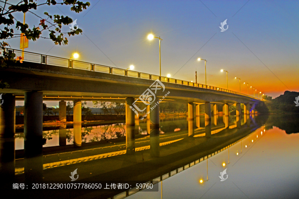 松山湖大桥黄昏风景