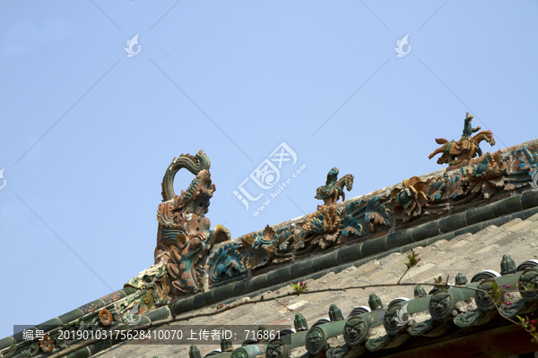 韩城城隍庙德馨殿脊饰