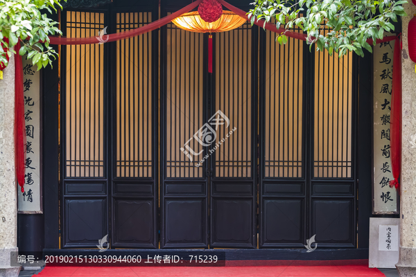 唯美中式建筑门