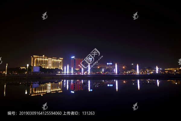 金华金东区行政大楼夜景