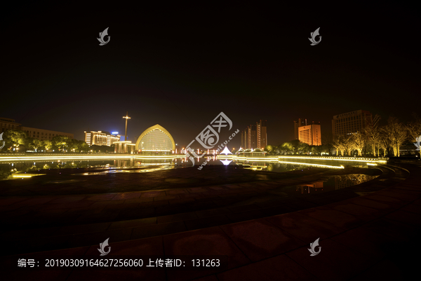 金华施光南音乐广场夜景