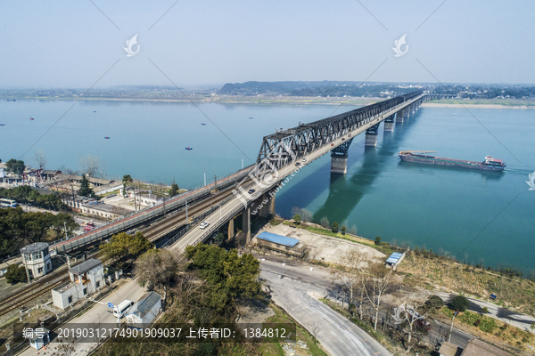 枝城长江大桥航拍
