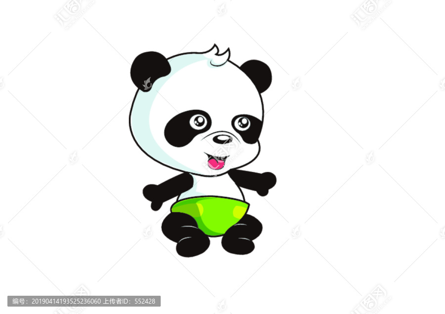熊猫宝宝矢量卡通