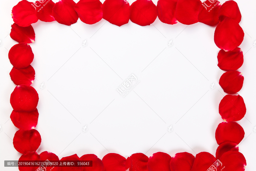红玫瑰花框