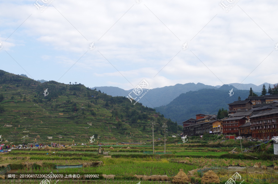 贵州西江千户苗寨田园景区