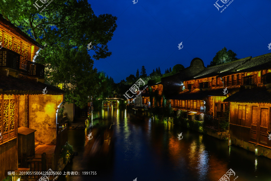 乌镇古镇西栅夜景高清图