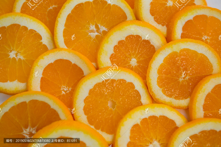橙子切片特写
