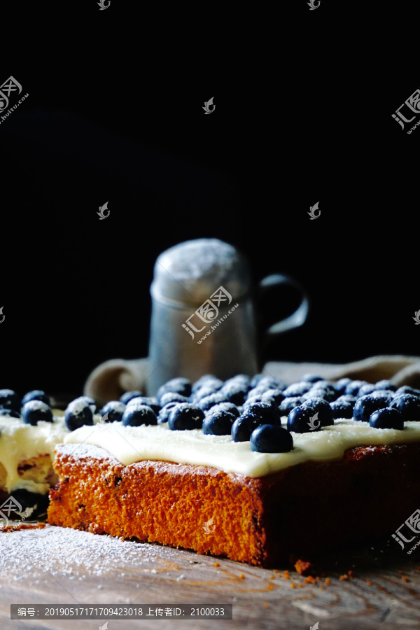 黑莓蛋糕甜点面包下午茶