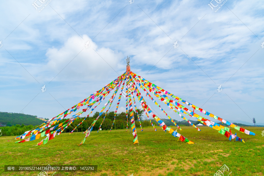 湖北武汉木兰草原风景区初夏风光