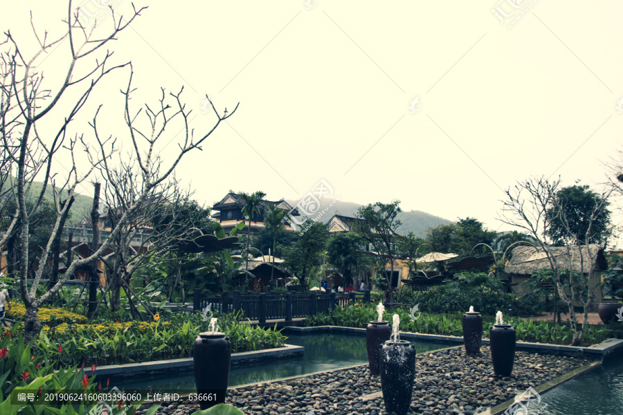 越南巴拿山法式园林风景