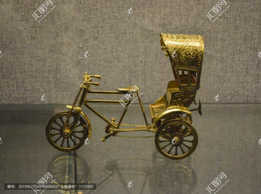 铜三轮车模型