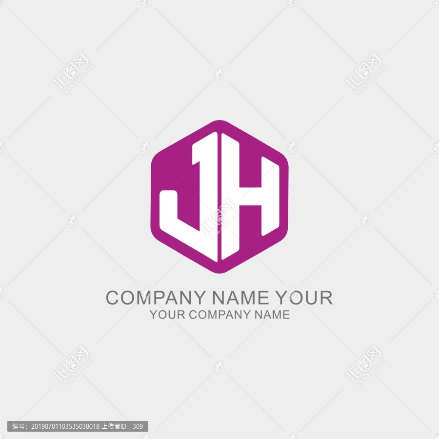 JH字母标志HJ字母logo