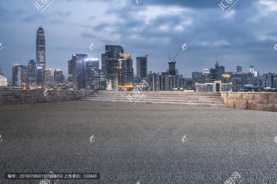 城市道路和建筑景观