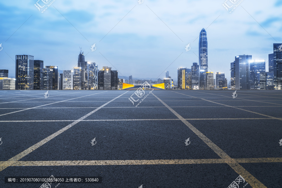 地面划线和建筑景观