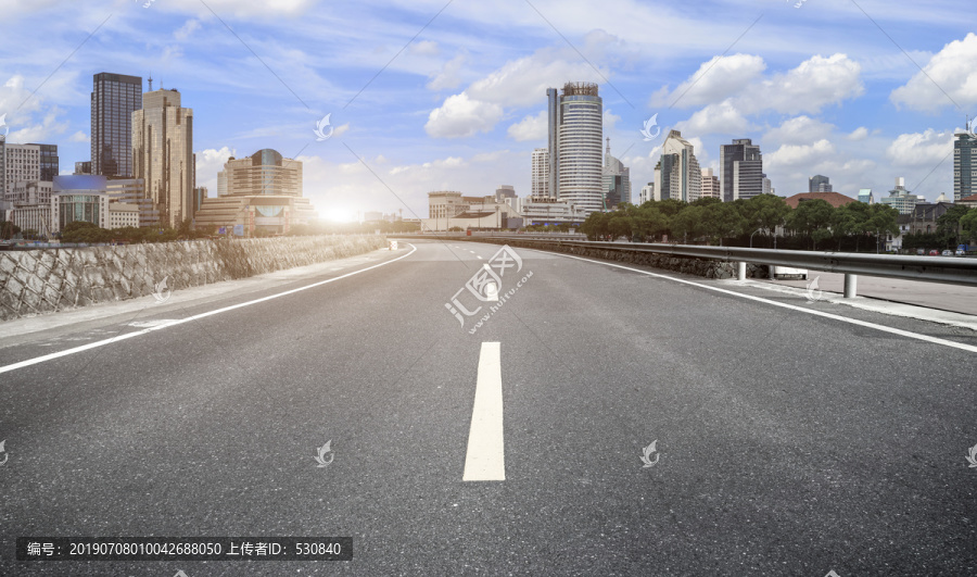 道路交通和高楼大厦