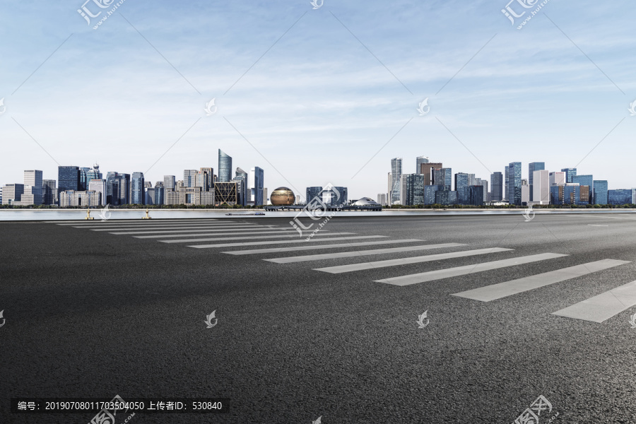 道路地面和城市景观