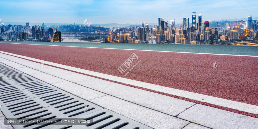 道路地面和城市景观