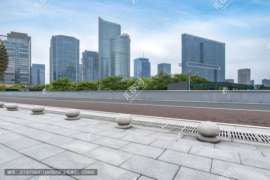 城市道路和金融中心