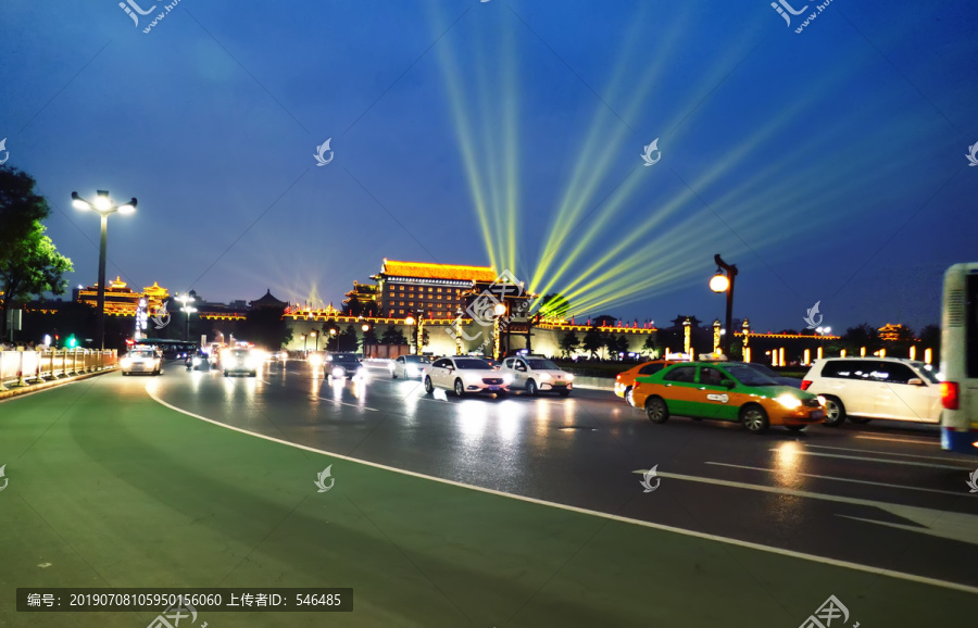 西安城墙夜景