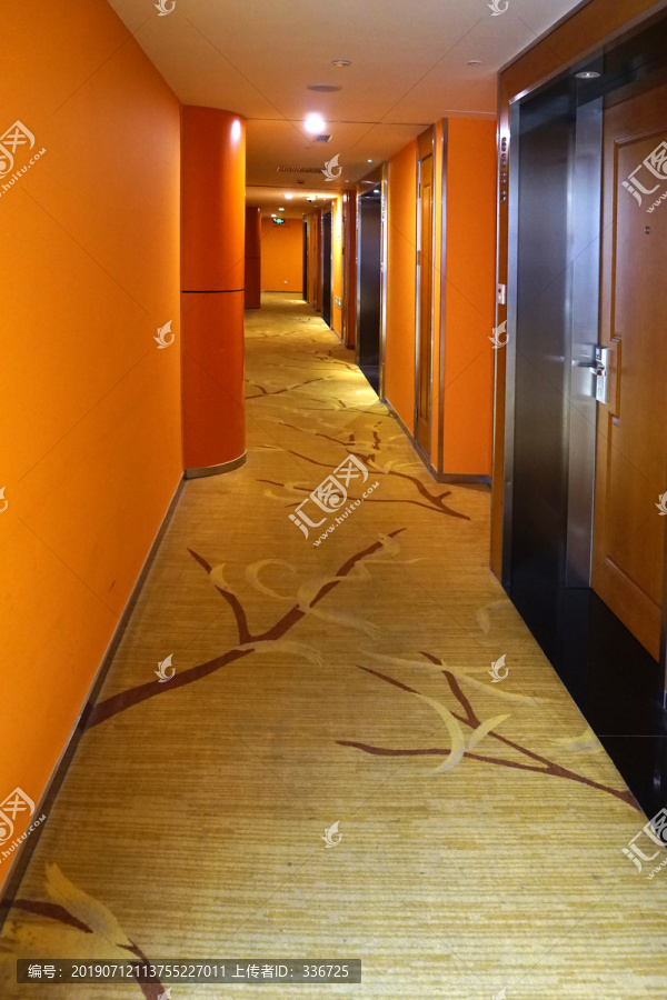 豪华酒店过道灯光及地毯
