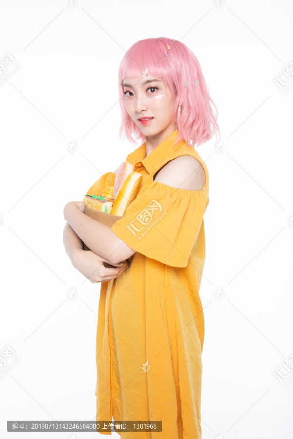 少女模特人像摄影素材