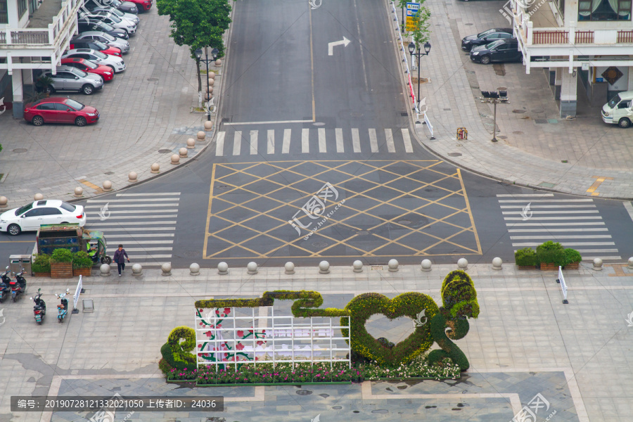 江苏常州街景三岔路口