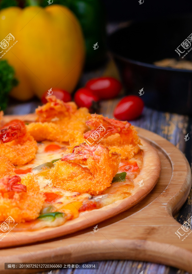 意式鲜虾球披萨