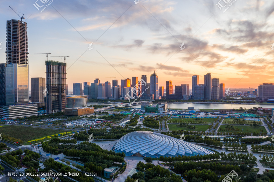 天津滨海新区于家堡夜景