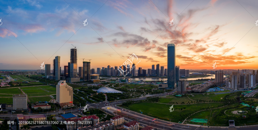 天津滨海新区于家堡夜景