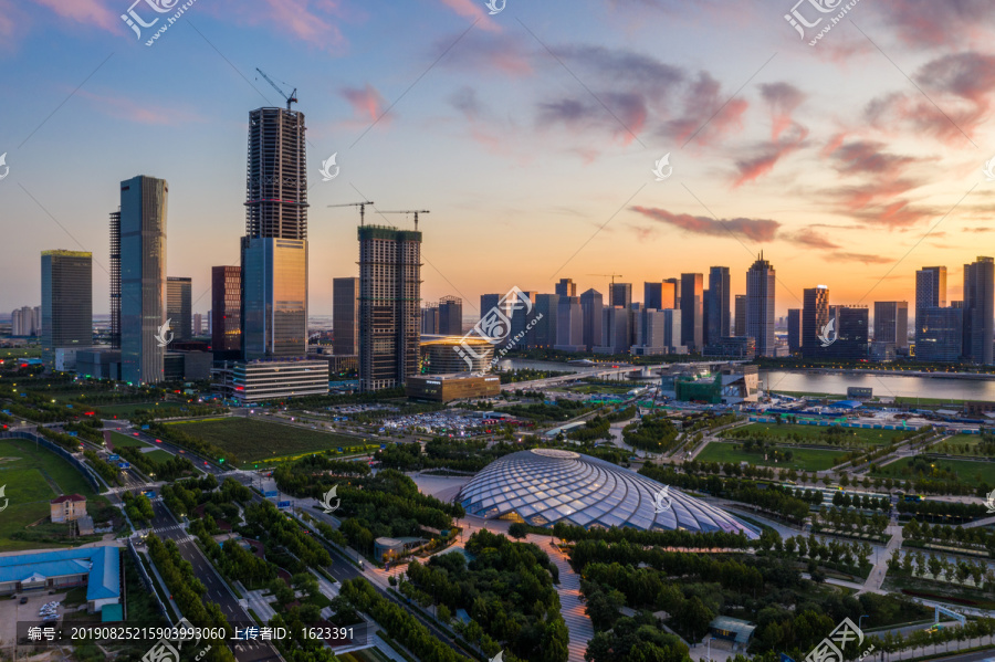 天津滨海新区于家堡夜景