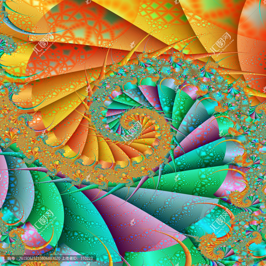 抽象螺旋装饰图案