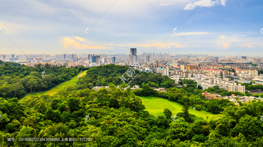 广州城市建筑鸟瞰图