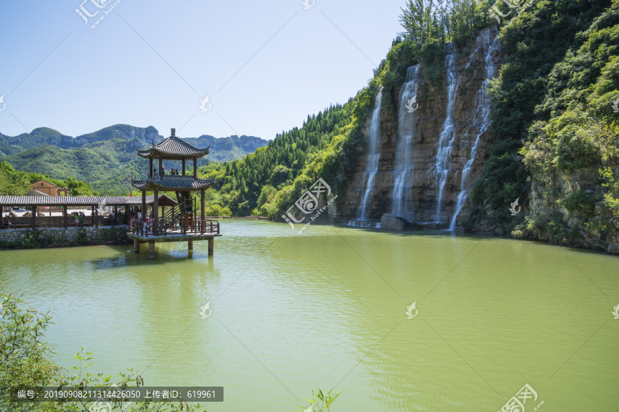 青州黄花溪山水瀑布风景