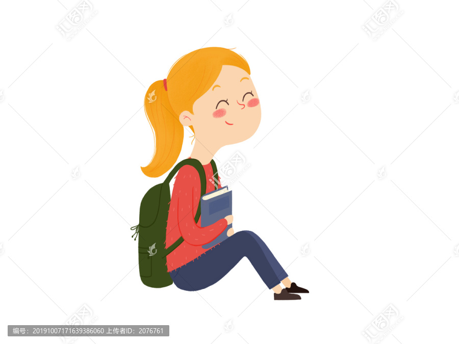 卡通小女孩