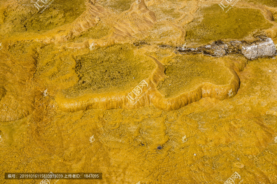 黄石公园钙化池质感纹理贴图